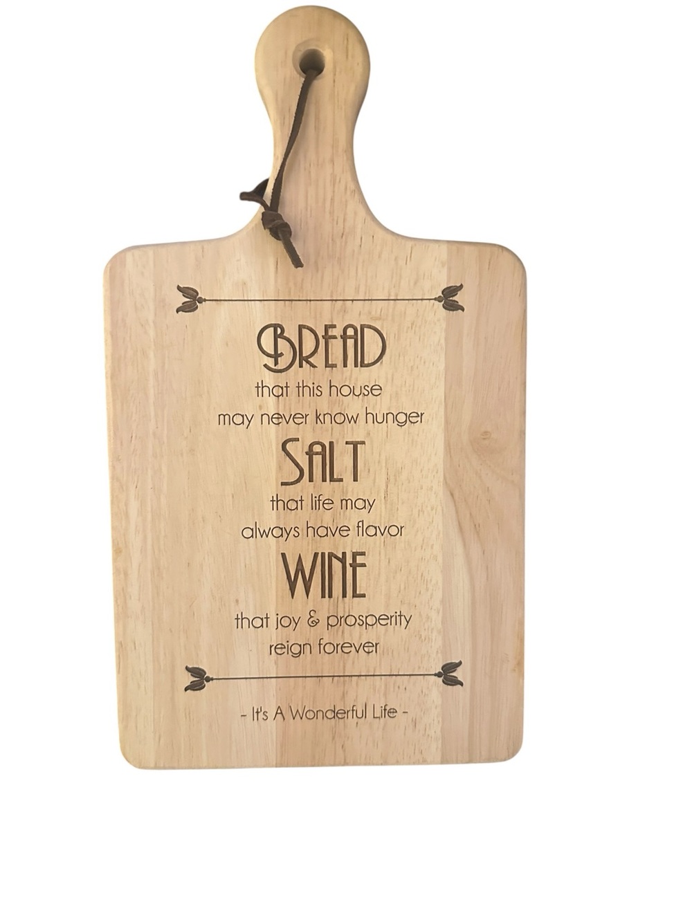 New It's a wonderful life bread board